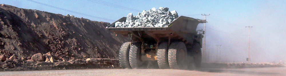 Truck with minerals